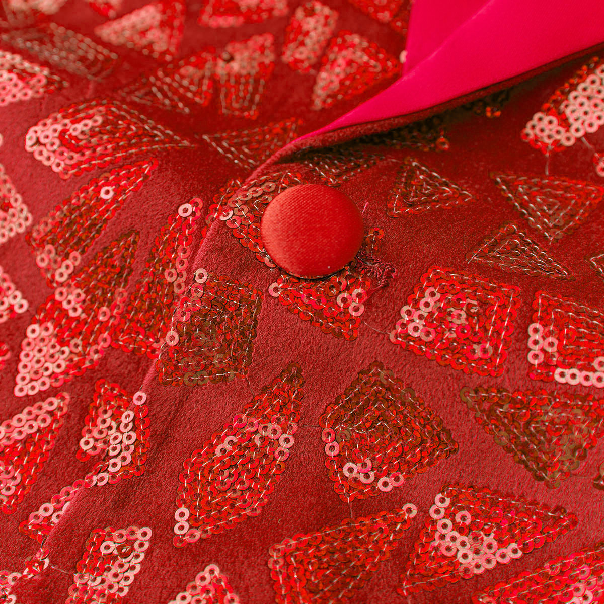 Sequined Triangle Men's Blazer For Evening Parties And Events_voghion.com