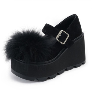 Platform Shoes Lolita Punk Diablo Cosplay Lolita Shoes Boots Plush Women's Shoes