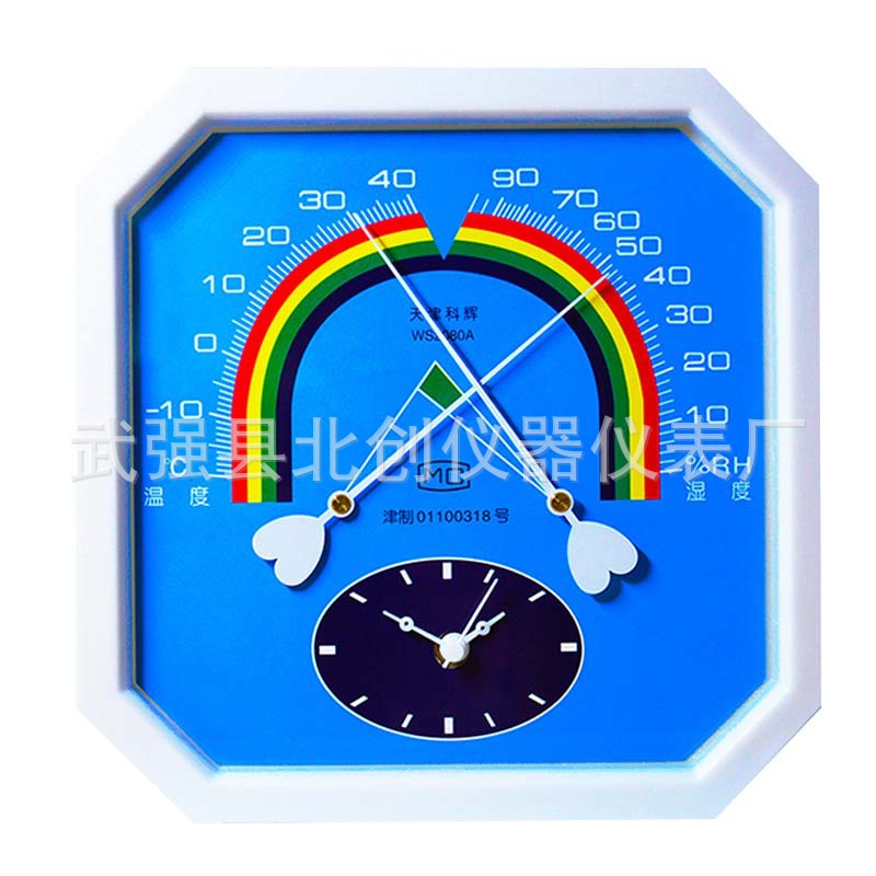 天津科辉WS-2080A/2080B大八角温湿度计指针式温湿表