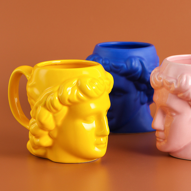 Diosa española Taza Apolo David Taza de cerámica Nórdica escultura Romana Taza taza de café taza de forma