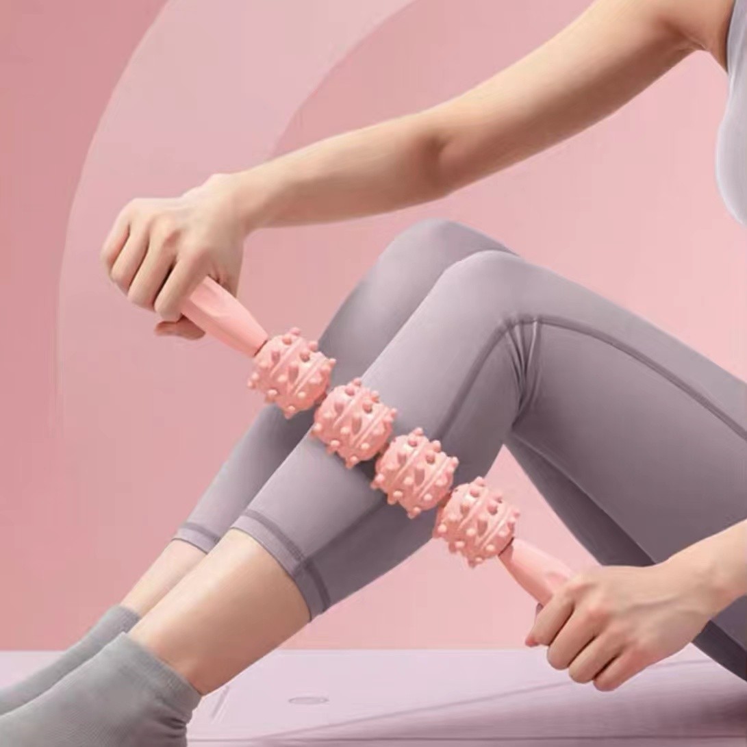 Leg slimming massage stick wolf tooth stick roller muscle massager Yoga Fitness running relaxation stick fitness fascia stick