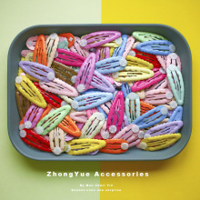 彩色波浪滴油花边bb夹手工diy素材包糖果色水滴刘海边夹儿童发夹