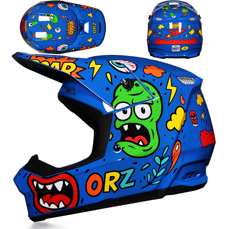Orz vía verde X6 casco todoterreno espejo de viento descenso rápido carretera forestal bicicleta de montaña casco completo casco de seguridad desmontable juvenil