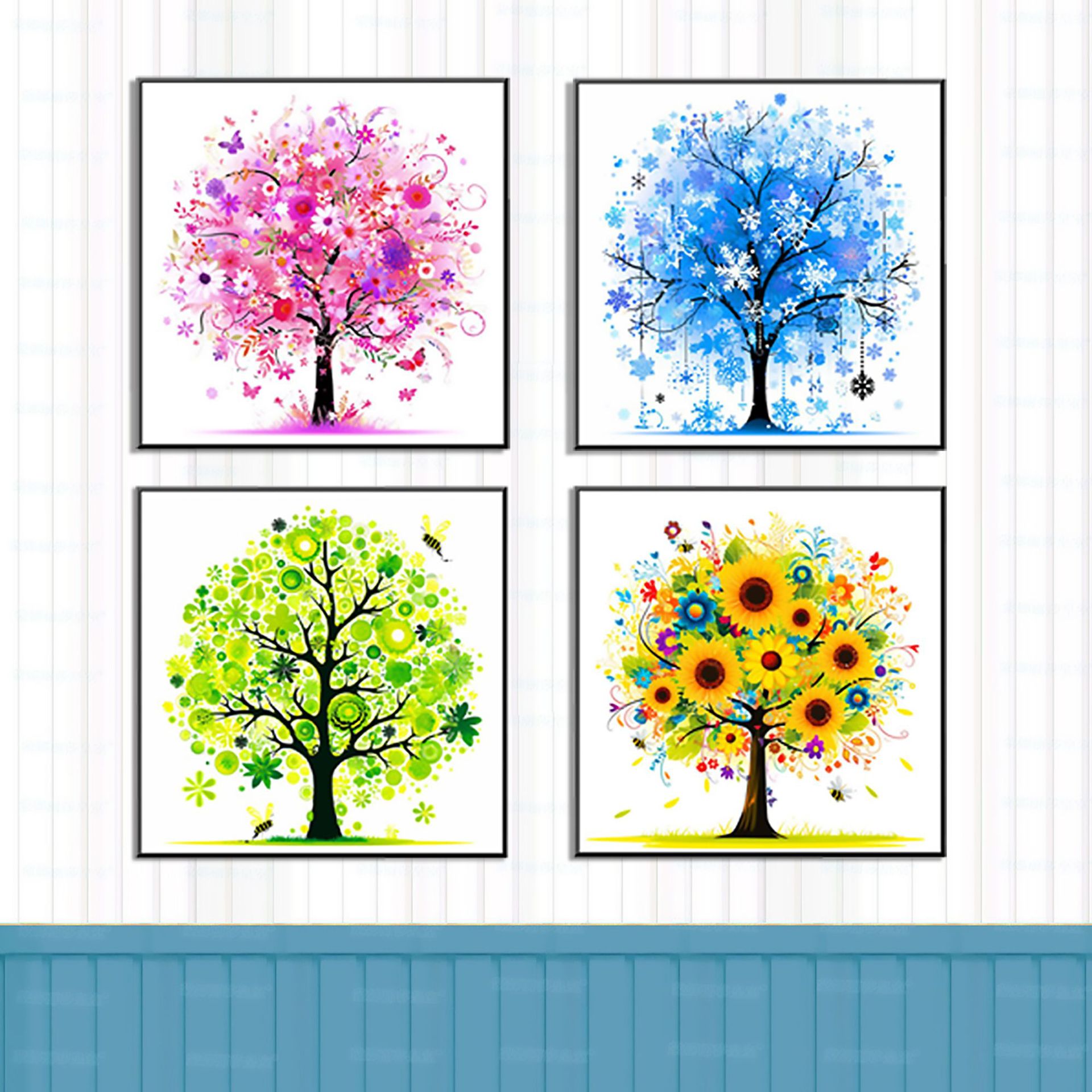 Mona Lisa real bordado de cruz combinación de árbol de felicidad simple nuevo pequeño bordado de cruz auto bordado al por mayor image 2