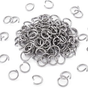 Open Ring High Strength Titanium Steel Connecting Ring Handmade DIY Stainless Steel Jewelry Accessories Connecting Ring Necklace Closed Ring