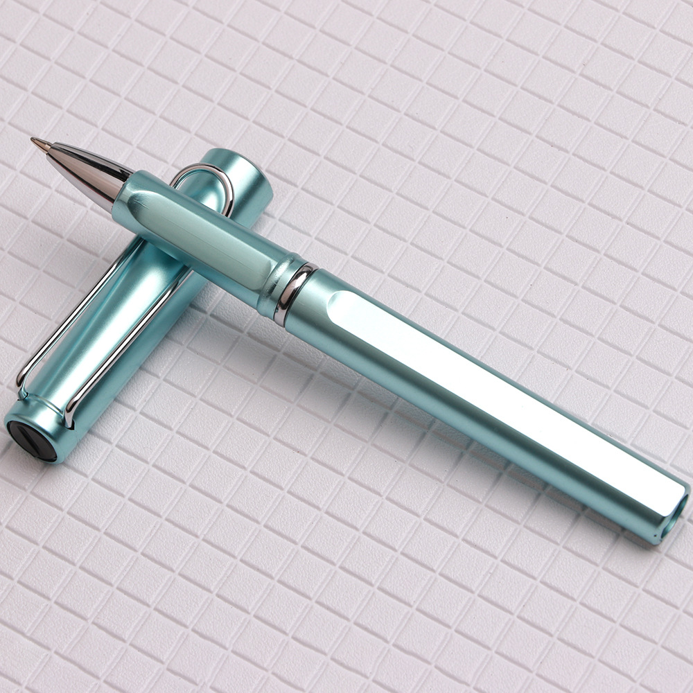 Bolígrafo de gel de alta gama con acabado metálico pintado con spray, ideal para estudiantes, promociones corporativas, personalización empresarial y regalos de oficina.