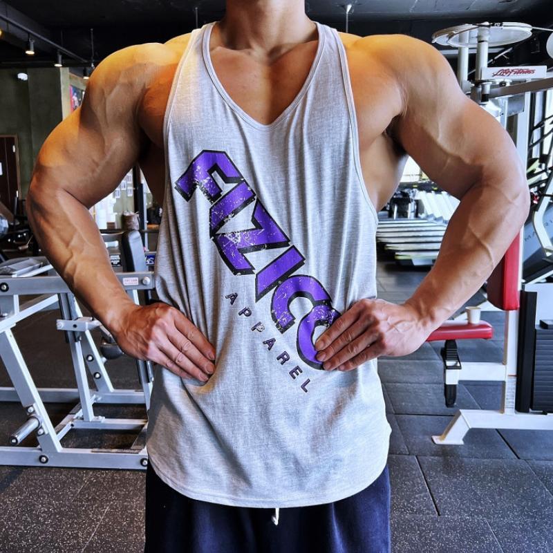 Summer New Running Training I-shaped Vest Men's Sports Fitness Elastic Moisture-wicking Casual Sleeveless Top
