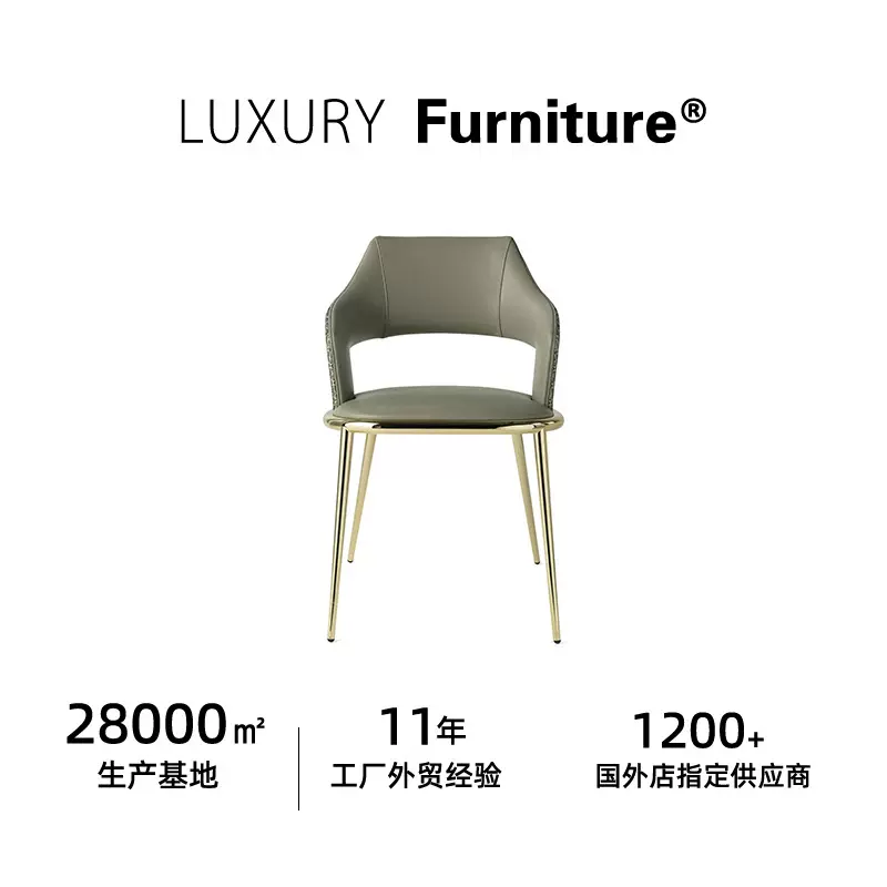 roberto cavalli shira chair with armrests高档豪宅别墅餐椅