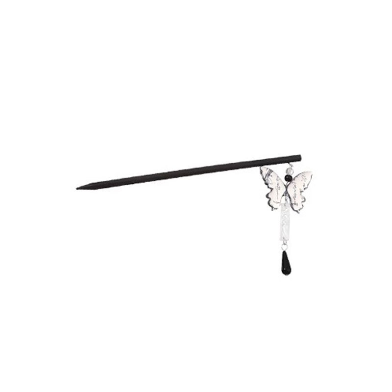 Ébano de mariposa nuevo estilo chino horquilla de las mujeres de alto grado horquilla updo estilo antiguo horquilla simple moderna horquilla tocado