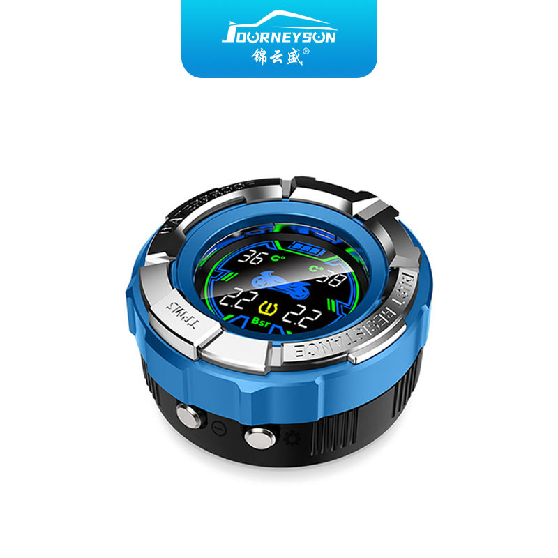T02 Motorcycle Tire Pressure Monitor Mini Personalized Design High Precision Waterproof and Dustproof Pressure Monitoring System