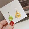 Earrings, 2021 collection, internet celebrity, flowered