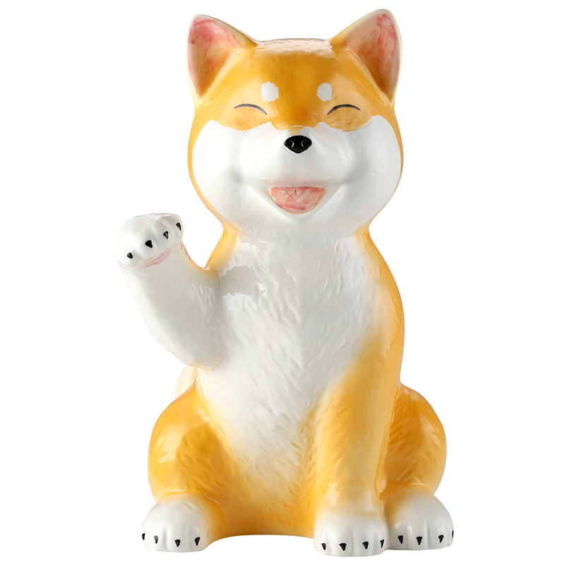 Lindo de cerámica Shiba Inu suerte decoración hogar pasillo salón comedor zapato regalo decoración regalo