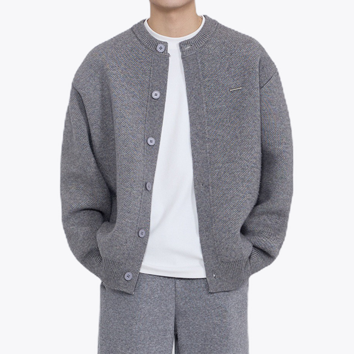 Explosiones transfronterizas de tamaño europeo suéter de jersey de gran tamaño cardigán chaqueta de color sólido fábrica de negocios al por mayor