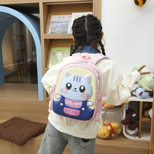 Children's cartoon waterproof backpack kindergarten school bag large capacity Oxford cloth snack bag three-dimensional lightweight student bag