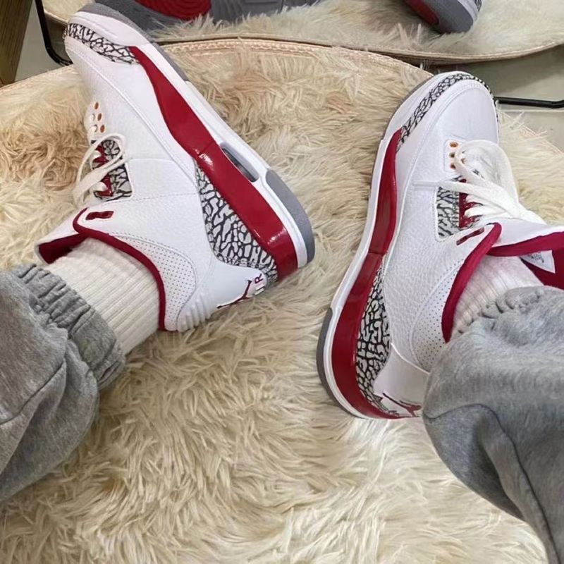 莆田靴工場国境を越えた直接供給 aj3 藤原ヒロシ ホワイトセメント ホワイトキャット クロワッサン 3 男女兼用カジュアルバスケットボールシューズ|undefined