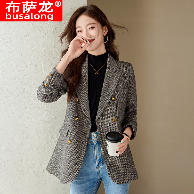 2025 New Busalong Women's Long-Sleeved Professional Blazer, Formal Wear, Workwear 1316