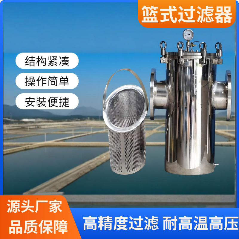 304不锈钢碳钢篮式过滤器 篮式过滤器管道除污器快开提毛发收集器