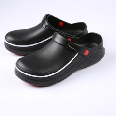 085 Men and Women Chef Shoes Kitchen Shoes EVA Slip-On Waterproof Oil-Proof Anti-Slip Work Shoes Two-Wear Sandals Half Slippers