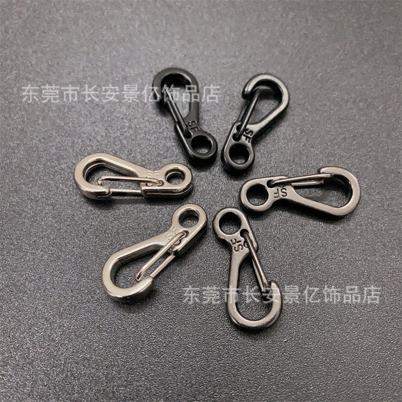 SF款迷你挂扣锌合金简洁迷你弹簧挂扣箱包快挂sf钥匙扣公仔扣