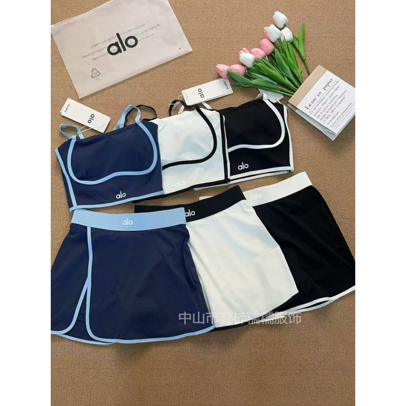 Alo Yoga Set 2026 New Product Sports and Leisure Women's Anti-Exposure and Shock-Proof Outdoor Running Fitness Yoga Clothing