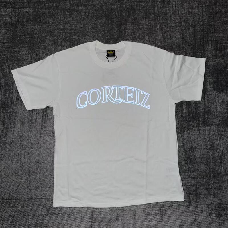 欧米のニッチなトレンドブランド、タイマー柄プリントが人気の万能半袖Tシャツ、夏らしいゆったりとしたカジュアルな半袖|undefined