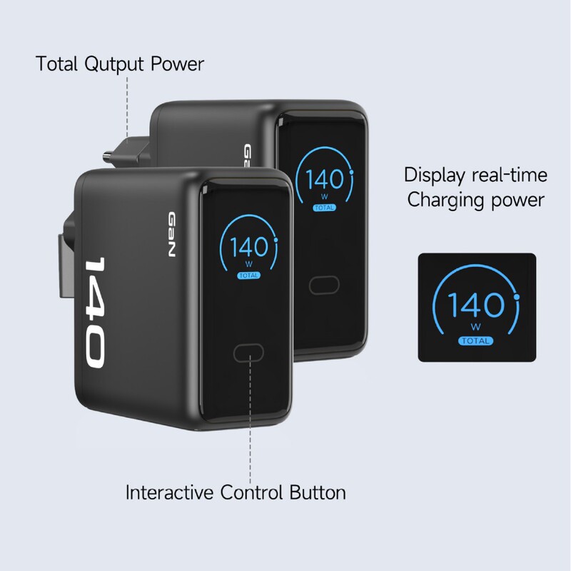 Hongdasun 140W GaN PD3.1 Charger UK Standard Foldable Adapter New Cross-Border 140W Charging AVS Hongdasun 140W GaN PD3.1 Charger UK Standard Foldable Adapter New Cross-Border 140W Charging AVS