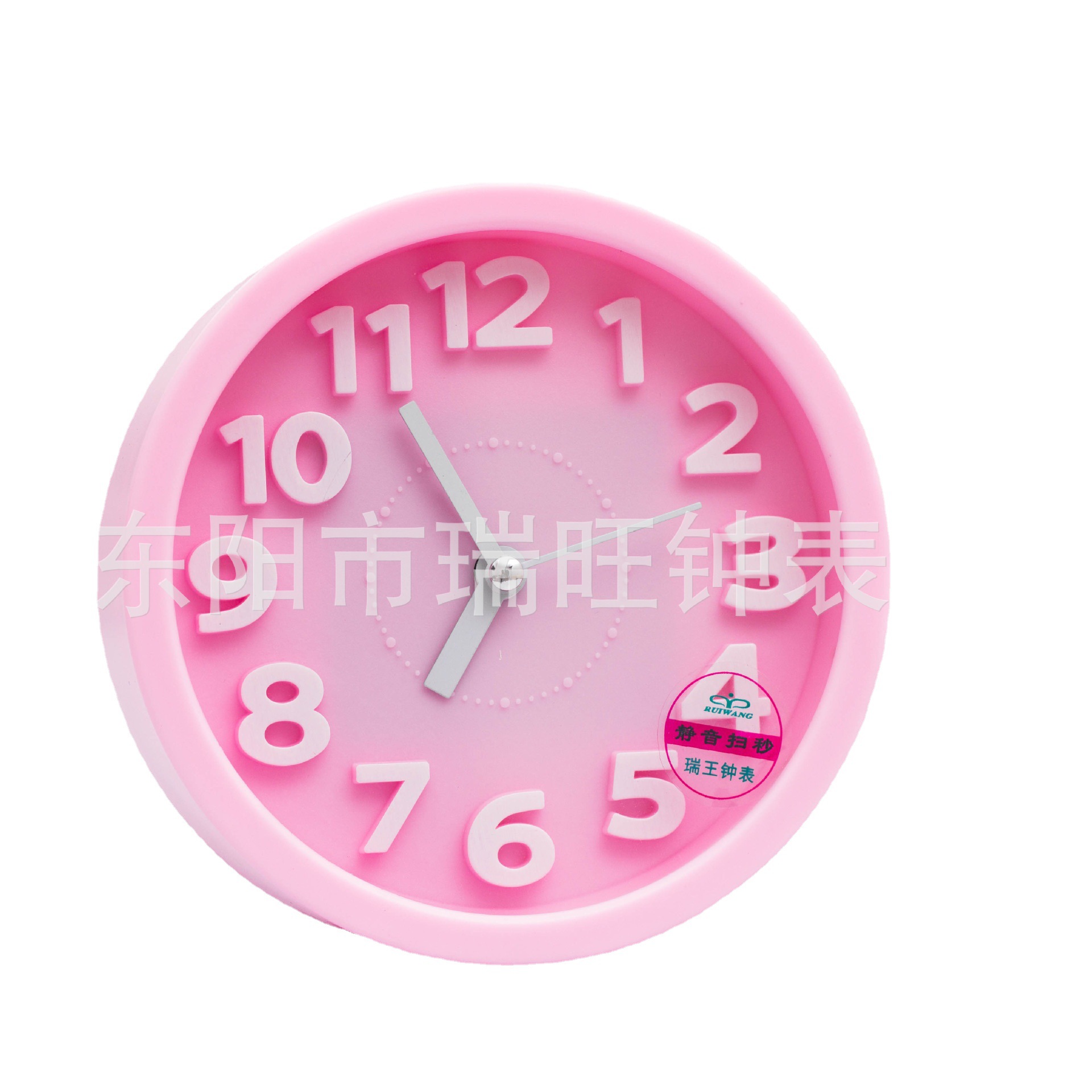 Directa de fábrica redonda tridimensional pequeño reloj de alarma estudiante reloj creativo moda simple reloj de alarma dormitorio decoración reloj