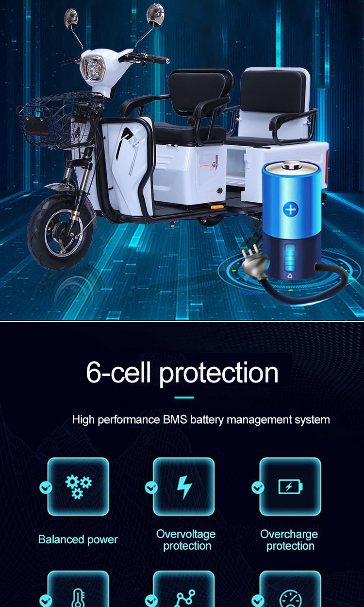 Electric Tricycle for Students, Child Safety Design