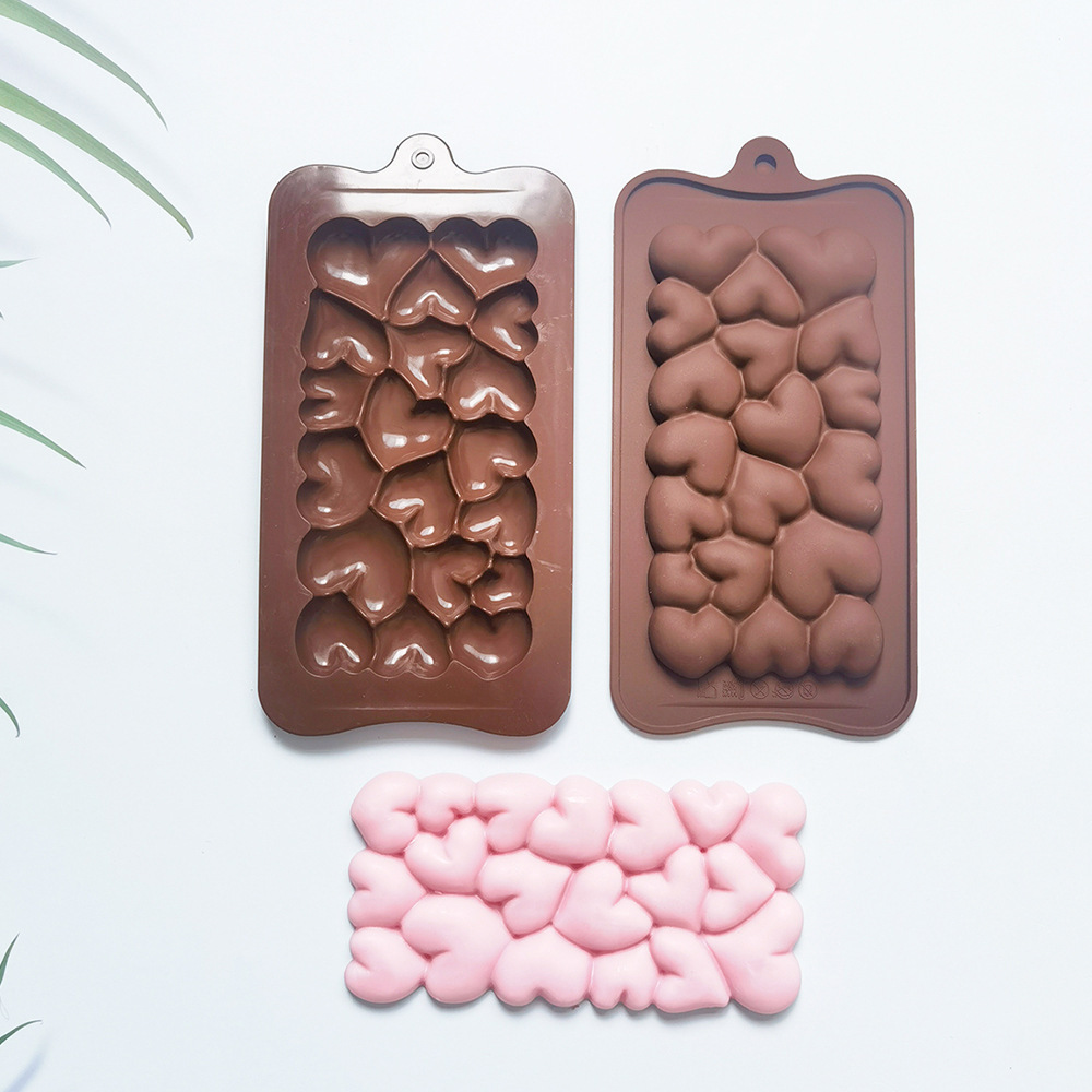整版心形巧克力581巧克力硅胶模具糖果布丁甜点模具肥皂烘焙用具
