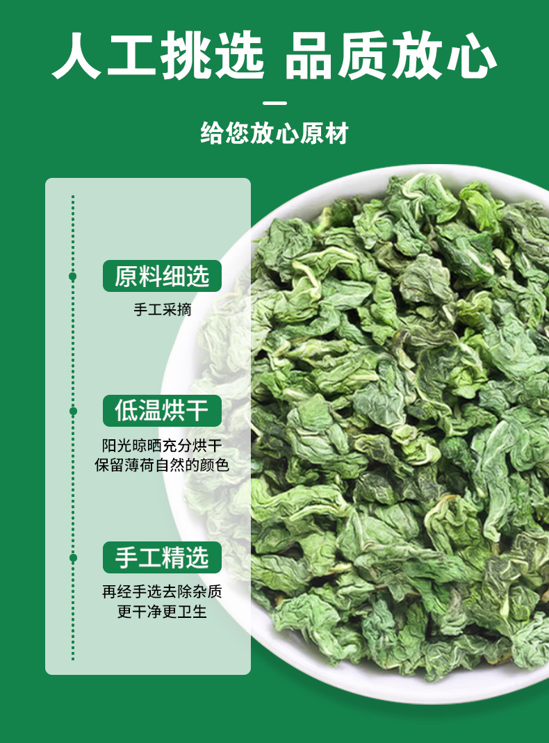 Mint Leaves (Mentha haplocalyx) — Dried Food-Herb Mint Tea for Brewing & Blending in use