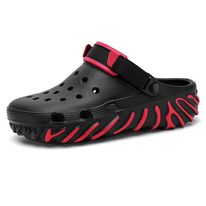 2025 verano nuevo estilo hombres zapatos casuales con agujeros suela gruesa eva moda interior y exterior playa sandalias Baotou al por mayor