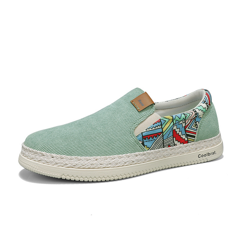 Zapatillas de Lona Primavera 2026, Estilo Étnico, Calzado Casual para Hombre, Sin Cordones, Estilo Pekín Antiguo, Modernas