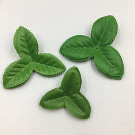 仿真玫瑰三角叶子 场景布置仿真假花叶子婚庆家居装饰插花配件