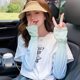 Internet Celebrity Gradient Loose Ice Sleeve Sunscreen Women's ins Fashionable Summer Ice Silk Sleeve Arm Protector Hand Sleeve Student Driving Artifact