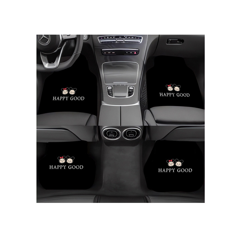Cute Cartoon Car Decorative Floor Mats, Special-Shaped, Cuttable, Washable, Interior Soil-Scratching Pvc Wire Ring Floor Mats, Anti-Fouling