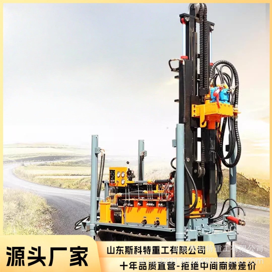 百米气动水井钻机小型家用吃水井钻机家用打井机水气两用钻井机