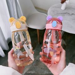 高顏值塑料水杯帶過濾韓版簡約運動大容量杯子夏季中學生防摔茶杯