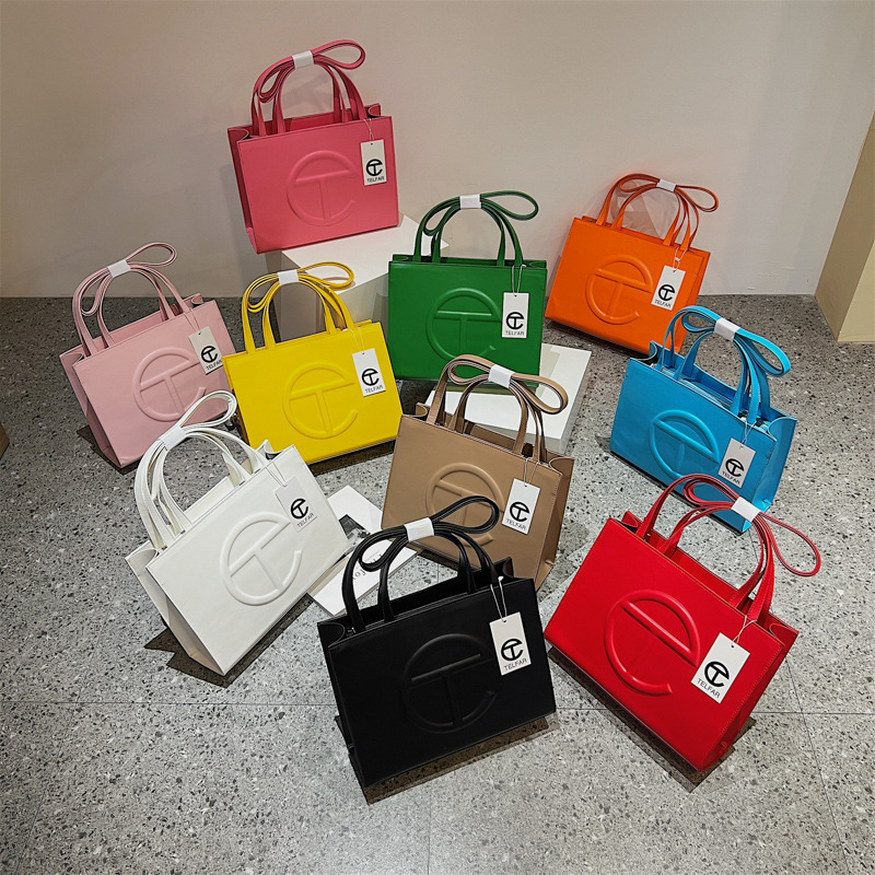 WomenS CrossBorder Trend Solid Color Candy Color Square Zipper Square Bag Artificial Leather Shoulder Bagspicture3