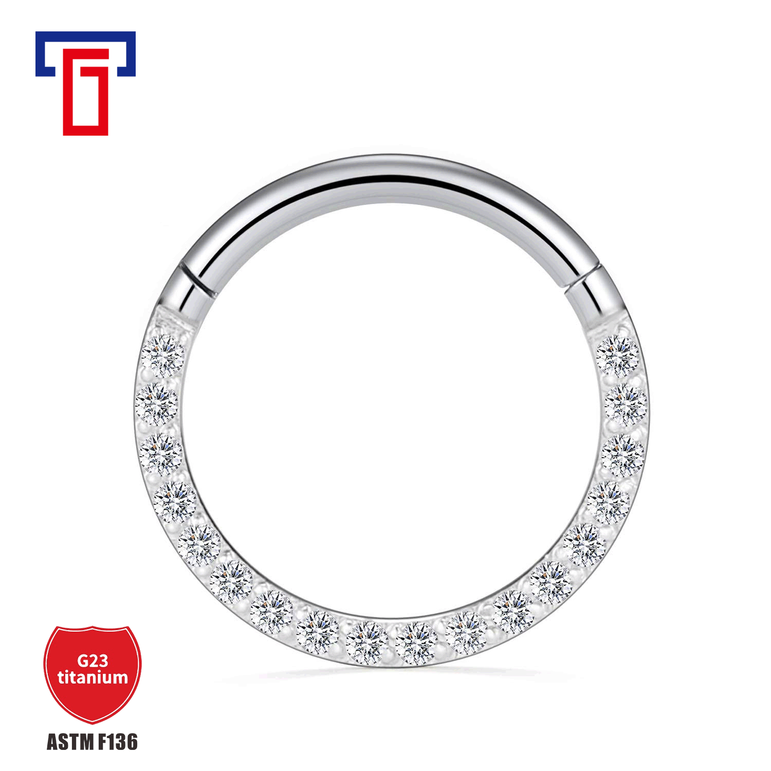 Pointed titanium steel lip stud product view