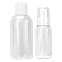 100ml чистая бутылка лосьон 200 мл прозрачный круглый плечо на заказ pet пластиковый тоник белый насос пресс-бутылка