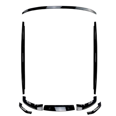 Suitable for Bmw 5 Series G30 G31 Sport Edition Mp Front Lip, Corner Light Eyebrow, Center Grille, Side Skirt, Rear Lip, Rear Wing Modification Parts (Big Surrounded) - g30-pre-facelift-body-parts-piano-black-finish-2017-2020