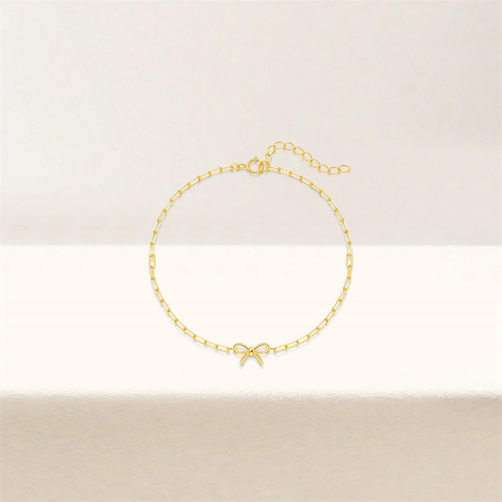 1 Piece Quantity Daily Occasion 1 Piece 925 Sterling Silver Geometric 925 Sterling Silver Paperclip Chain Bracelets
