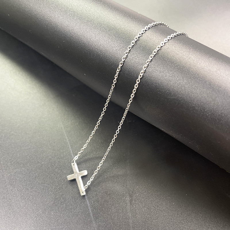 16g Weight 304 Stainless Steel Pendant Material Double Layer Necklaces, Pendant Necklace Classification 304 Stainless Steel Chain Material cable chain Chain Type 1 Piece Quantity Holiday, Daily Occasion 304 Stainless Steel Material Cross Pattern Women's Gender Casual, Simple Style Style 304 Stainless Steel Casual Simple Style Cross Double Layer Necklaces Pendant Necklace 3