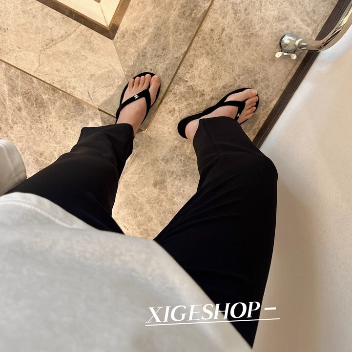 Chao Mold Stretch Cropped Pants Women's Spring and Summer High Waist Slimming All-match Slimming Leg Long Small Black Pants Thin