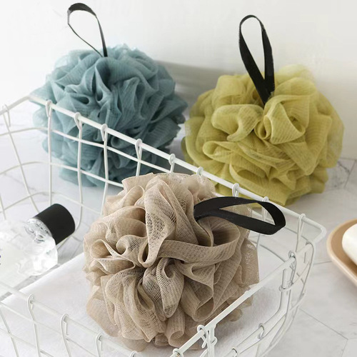Plain household bath ball bath ball wholesale light color large bath ball bath flower bath ball back rub bath flower ball