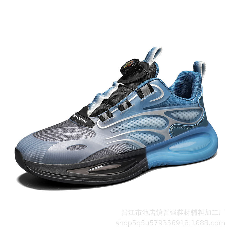 Zapatos de hombre otoño deportes transpirables zapatillas de fondo suave absorción de choque botón giratorio nuevo Putian zapatos casuales al aire libre zapatos de moda