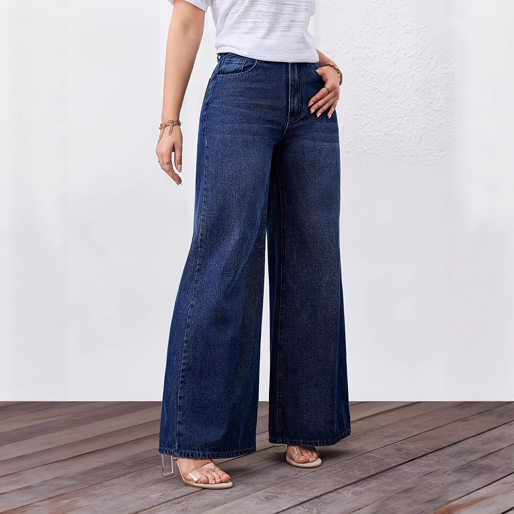 Grensoverschrijdende damesjeans met wijde pijpen, nieuwe hoge taille, losse pasvorm, gewassen Europese en Amerikaanse mode, 2026_voghion.com