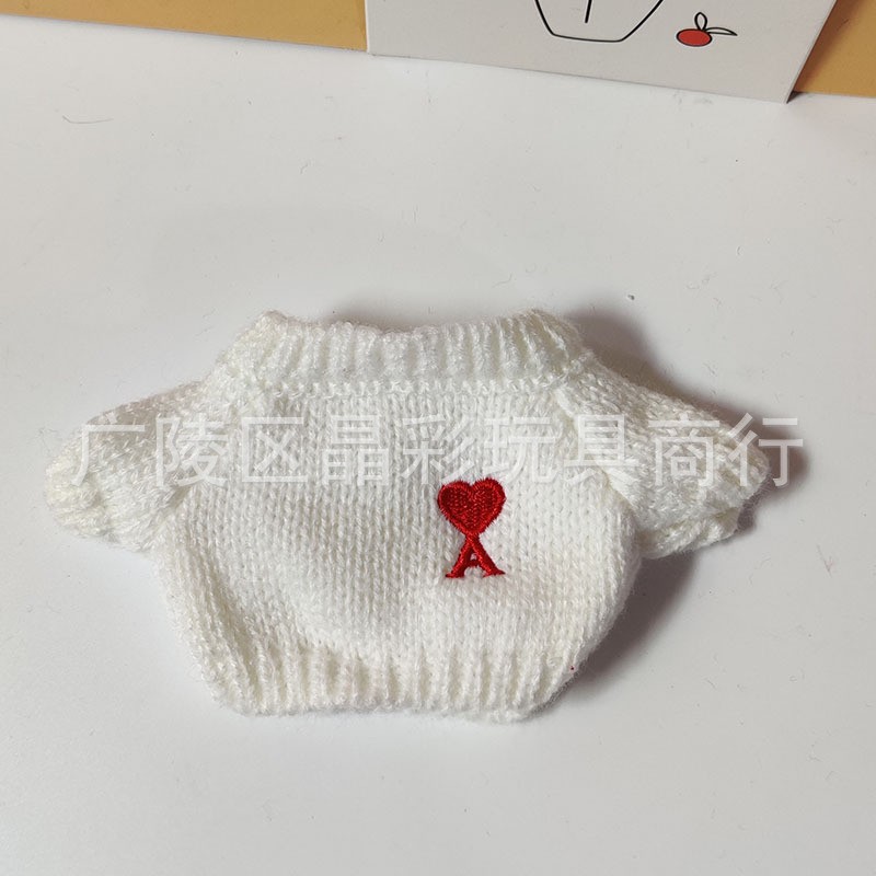 15cm ciego caja pull paño suéter pantalones macaron labubu colgante muñeca suéter Año Nuevo suéter lindo