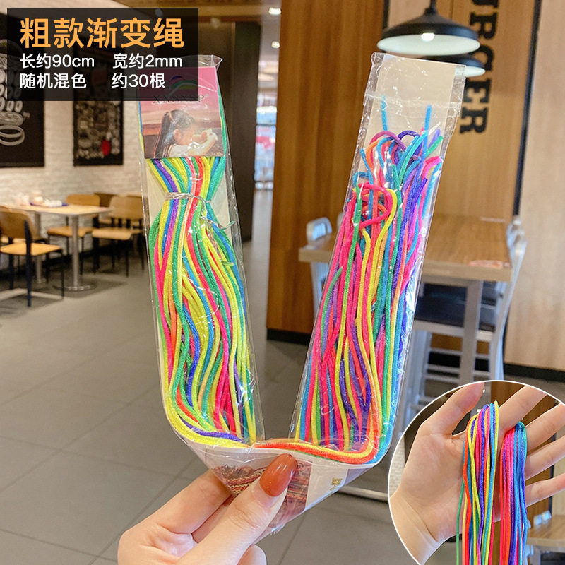 Cuerdas de cabello de color trenzado de mujer cuerdas de cabello de trenza sucia artefacto cinta de color para niños cabello de color trenza tocado