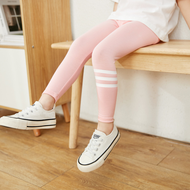 Primavera nuevas niñas polainas modal elástico transpirable estilo coreano de las mujeres pantalones recortados estilo occidental ropa de abrigo polainas